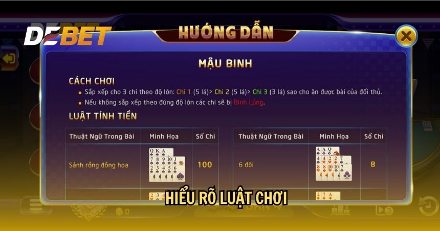 Những bí quyết chiến thắng game bài DEBET